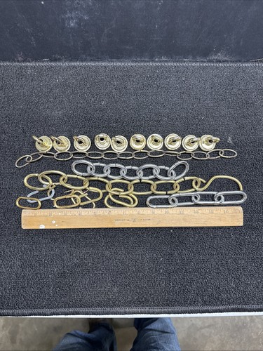 Assorted lamp parts - parts, chain