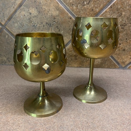 Vintage brass candlesticks - vintage,